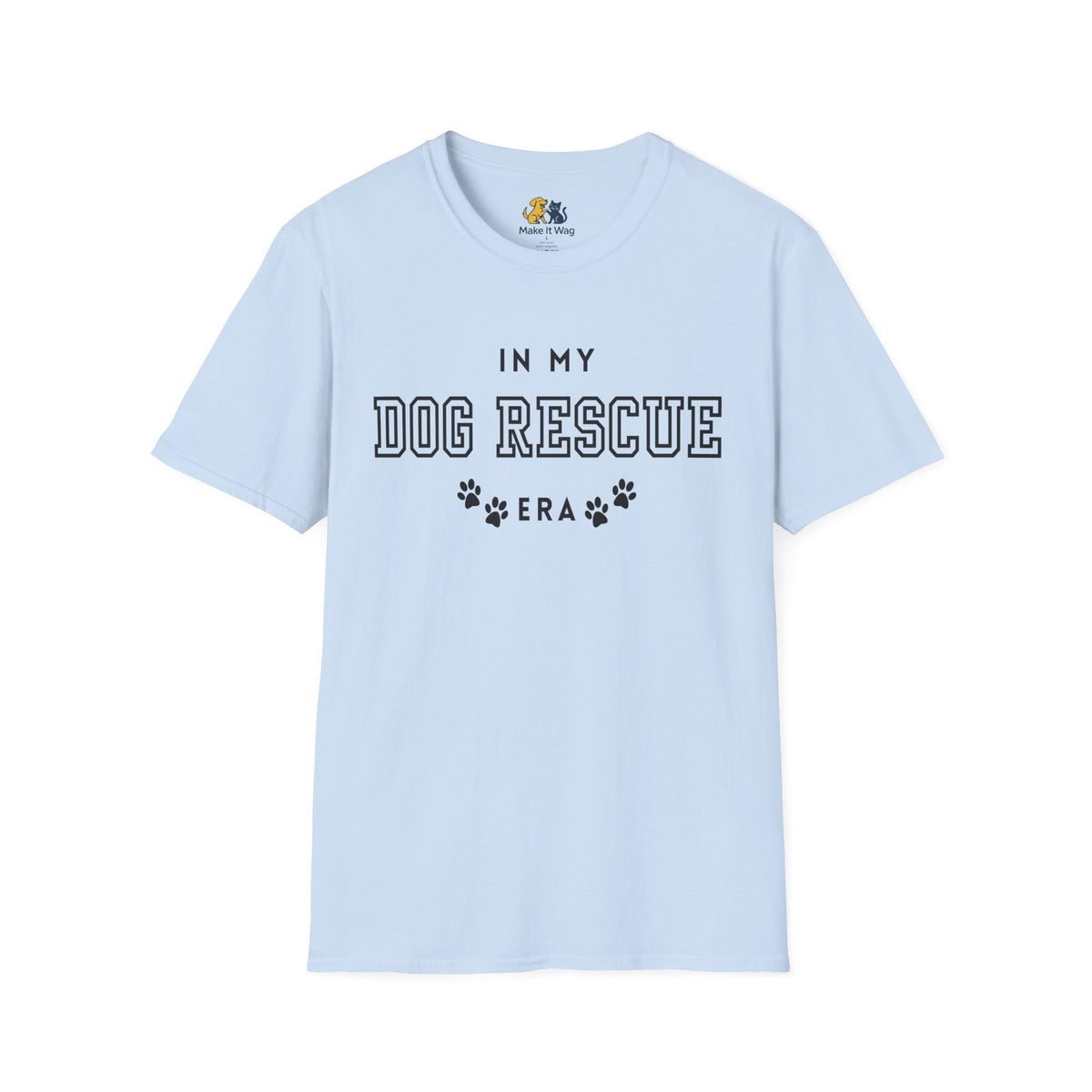 In My Dog Rescue Era Unisex Softstyle T-Shirt, Pet Lover Gift, Dog Parent Clothing, Casual Wear, Animal Lover Shirt, Funny Dog Apparel