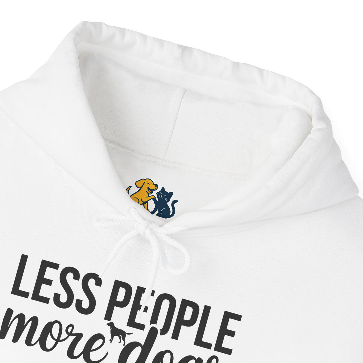 Less People More Dogs Unisex Hooded Sweatshirt