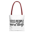 Less People More Dogs Tote Bag - Perfect for Dog Lovers, Pet Owners, Dog Gifts, Shopping, Beach Bag, Everyday Use