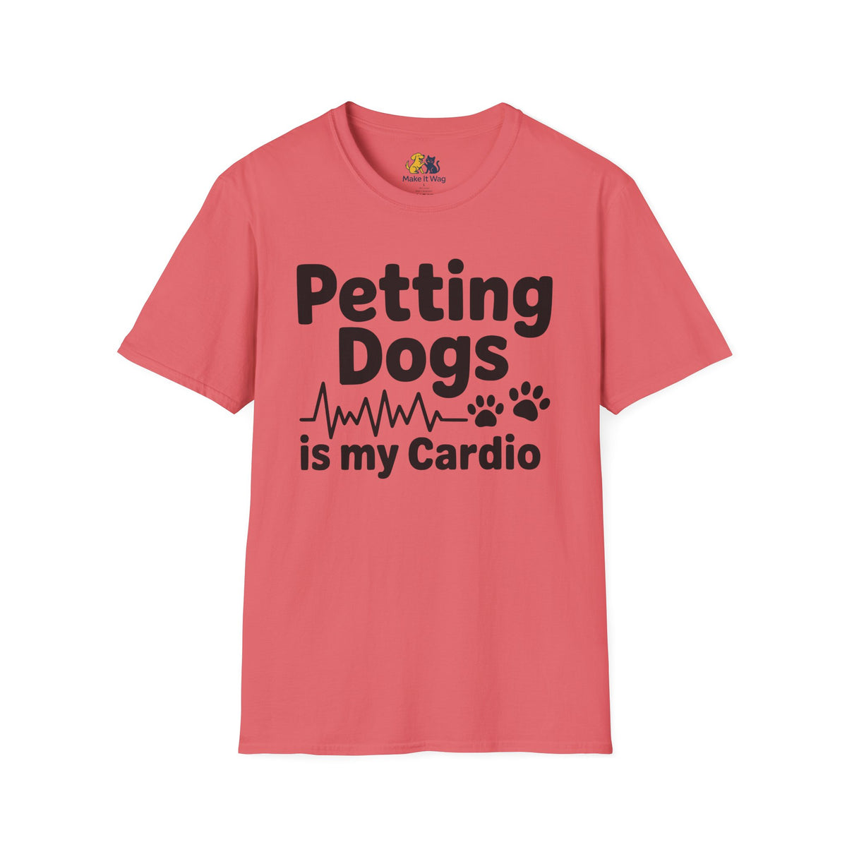 Petting Dogs Is My Cardio Unisex Softstyle T-Shirt, Pet Lover Gift, Dog Parent Clothing, Casual Wear, Animal Lover Shirt, Funny Dog Apparel