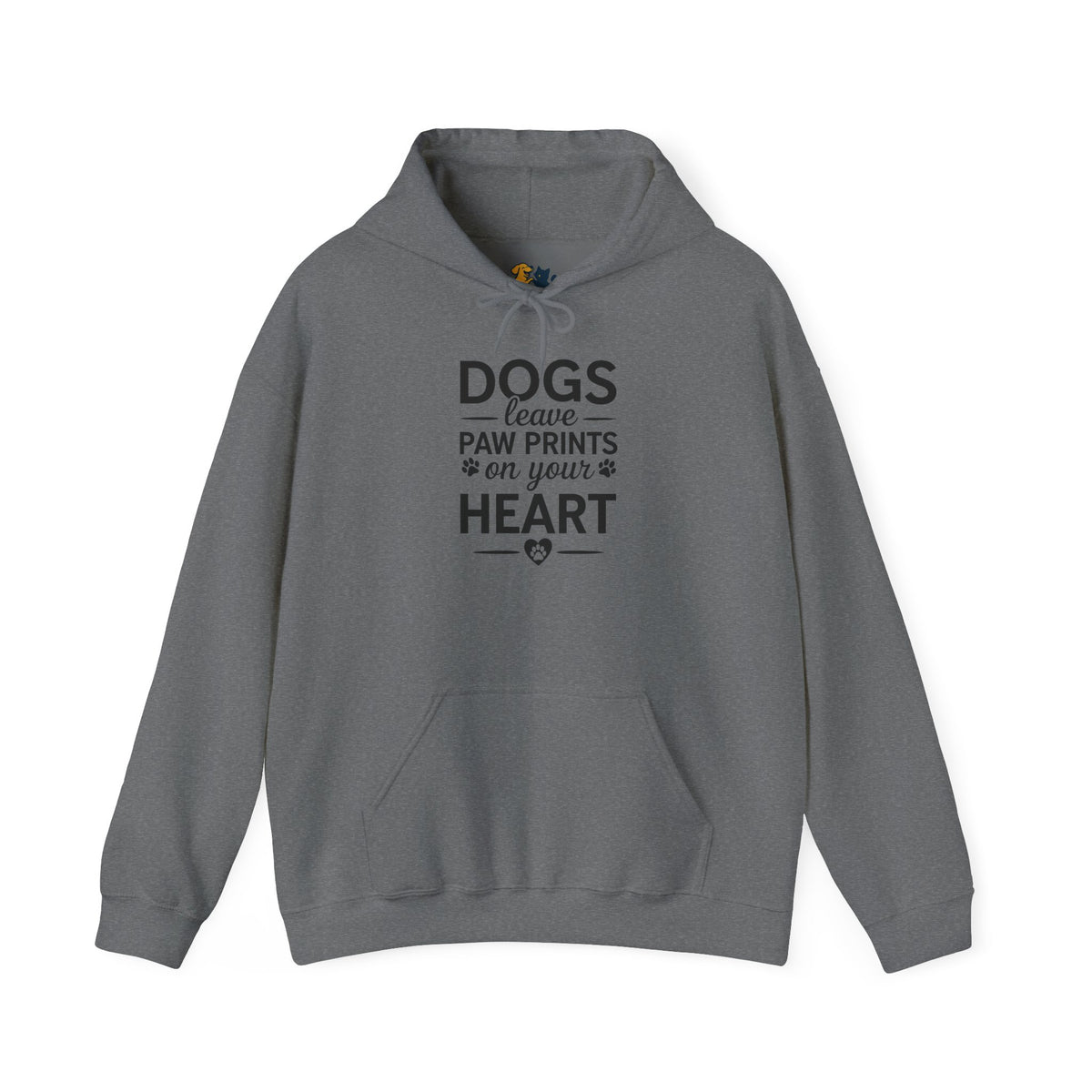 Dog's Leave Paw Prints On Your Heart Unisex Hooded Sweatshirt