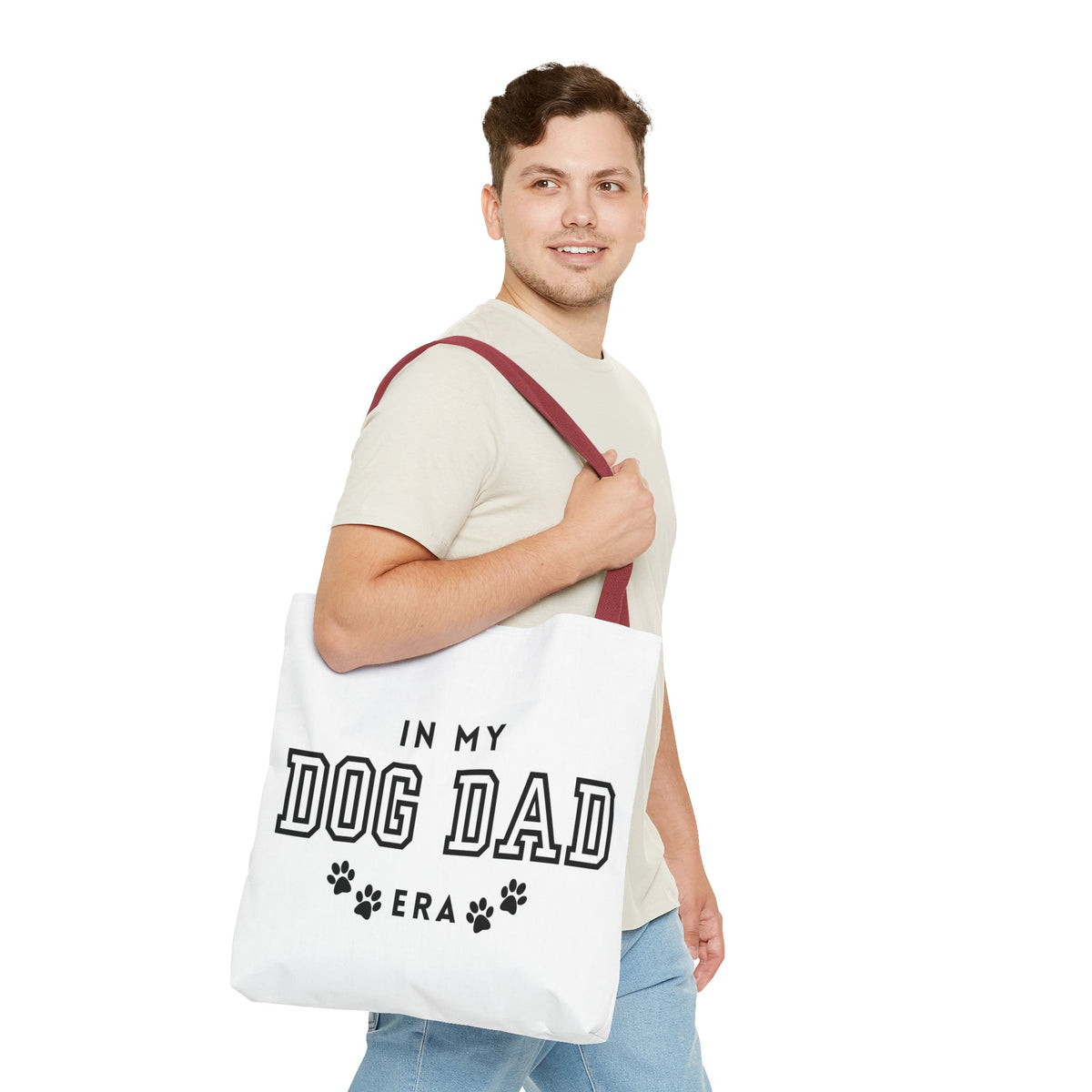 In My Dad Dog Era Tote Bag - Perfect for Dog Lovers, Pet Owners, Dog Gifts, Shopping, Beach Bag, Everyday Use
