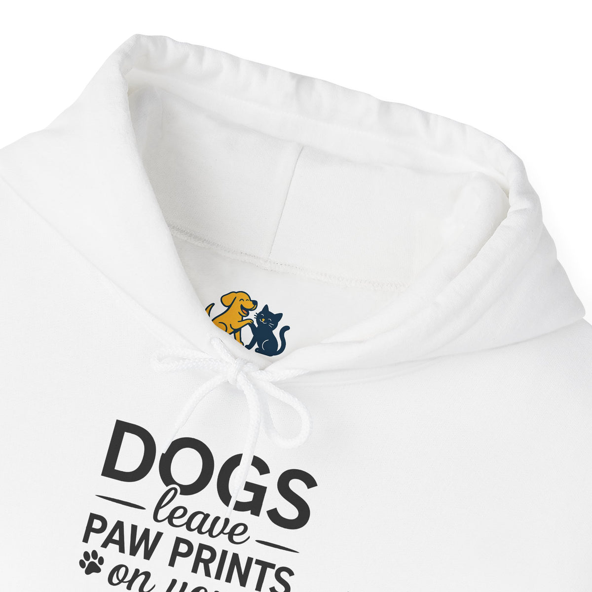 Dog's Leave Paw Prints On Your Heart Unisex Hooded Sweatshirt