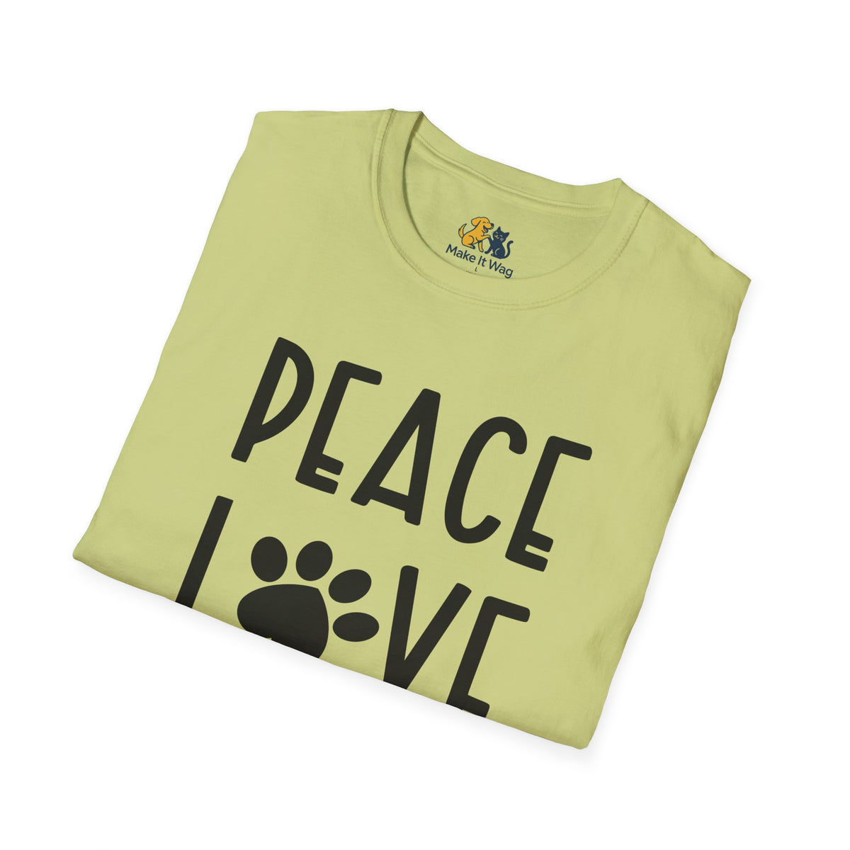 Peace Love Dogs Unisex Softstyle T-Shirt, Pet Lover Gift, Dog Parent Clothing, Casual Wear, Animal Lover Shirt, Funny Dog Apparel