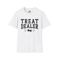 Treat Dealer Unisex Softstyle T-Shirt, Pet Lover Gift, Dog Parent Clothing, Casual Wear, Animal Lover Shirt, Funny Dog Apparel