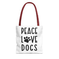 Peace Love Dogs Tote Bag - Perfect for Dog Lovers, Pet Owners, Dog Gifts, Shopping, Beach Bag, Everyday Use