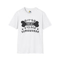 It's Treat O'Clock Somewhere Unisex Softstyle T-Shirt, Pet Lover Gift, Dog Parent Clothing, Casual Wear, Animal Lover Shirt, Funny Dog Apparel