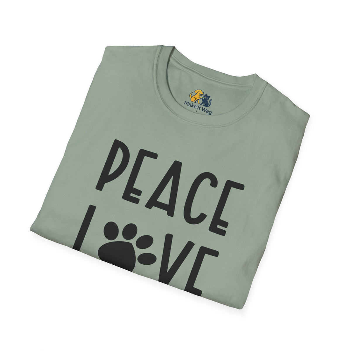 Peace Love Dogs Unisex Softstyle T-Shirt, Pet Lover Gift, Dog Parent Clothing, Casual Wear, Animal Lover Shirt, Funny Dog Apparel