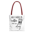 All I Need Is Coffee And My Dog Tote Bag - Perfect for Dog Lovers, Pet Owners, Dog Gifts, Shopping, Beach Bag, Everyday Use