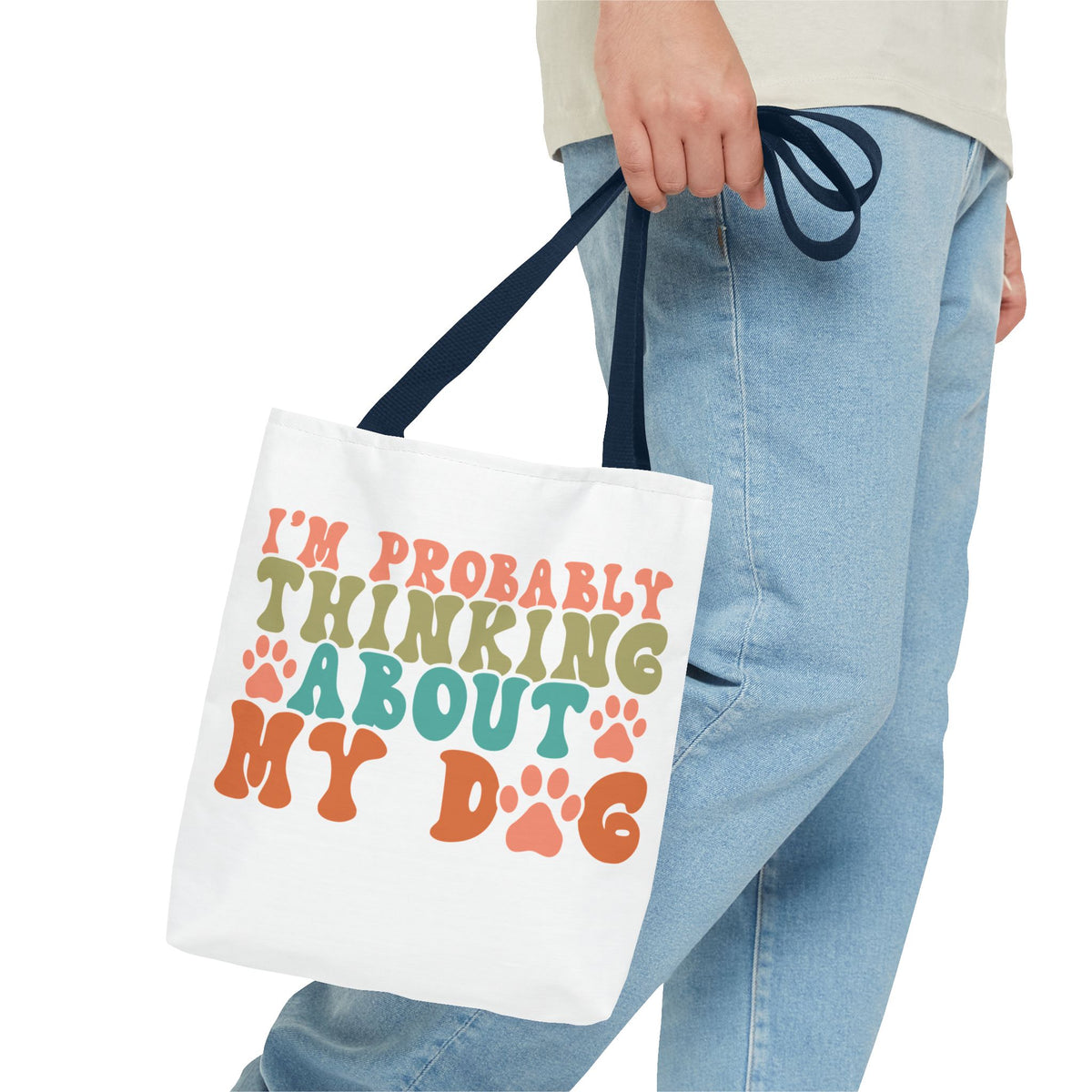 I'm Probably Thinking About My Dog Tote Bag - Perfect for Dog Lovers, Pet Owners, Dog Gifts, Shopping, Beach Bag, Everyday Use