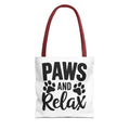 Paws and Relax Tote Bag - Perfect for Dog Lovers, Pet Owners, Dog Gifts, Shopping, Beach Bag, Everyday Use
