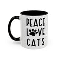 Peace Love Cats Coffee Mug