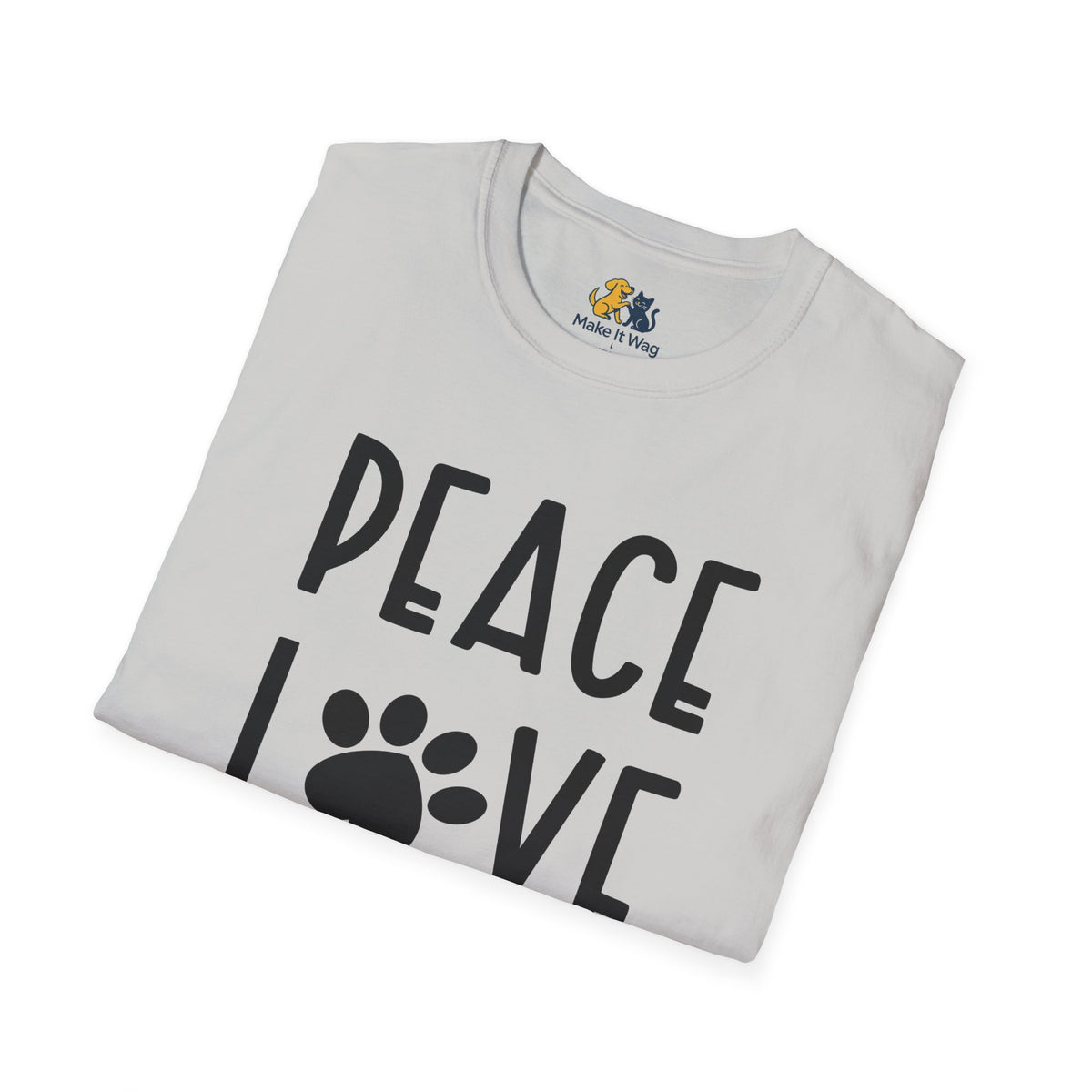 Peace Love Dogs Unisex Softstyle T-Shirt, Pet Lover Gift, Dog Parent Clothing, Casual Wear, Animal Lover Shirt, Funny Dog Apparel