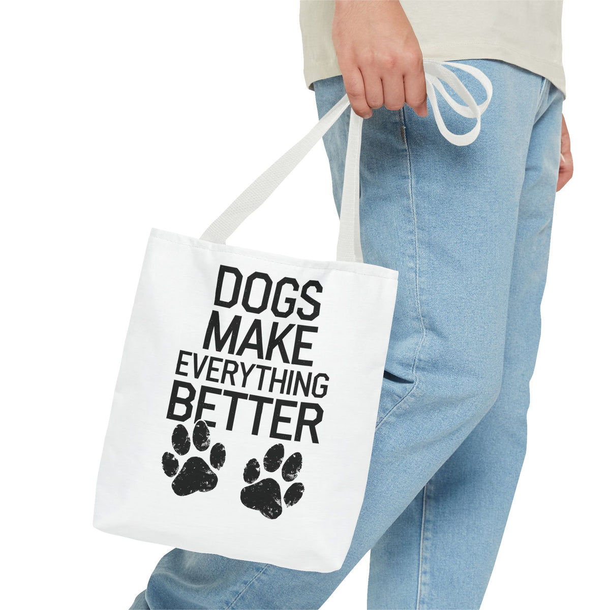Dogs Make Everything Better Tote Bag - Perfect for Dog Lovers, Pet Owners, Dog Gifts, Shopping, Beach Bag, Everyday Use