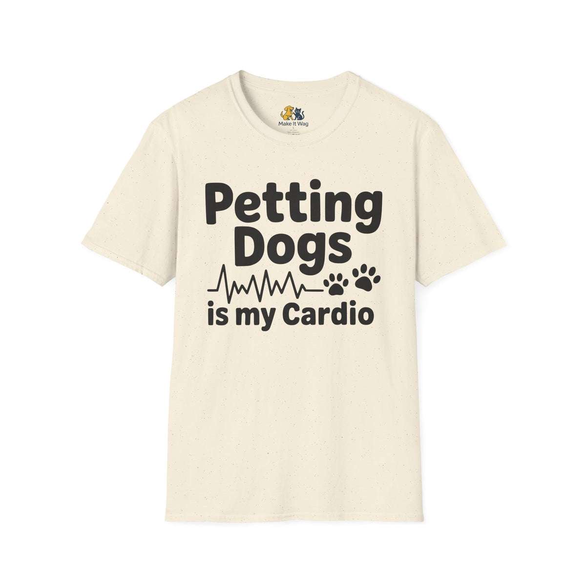 Petting Dogs Is My Cardio Unisex Softstyle T-Shirt, Pet Lover Gift, Dog Parent Clothing, Casual Wear, Animal Lover Shirt, Funny Dog Apparel