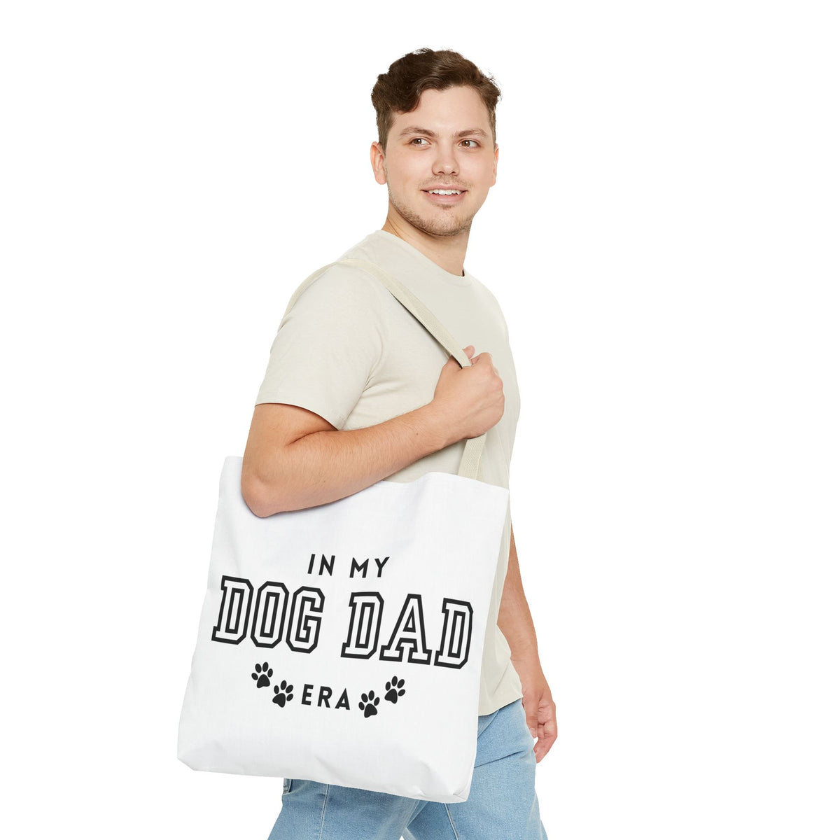 In My Dad Dog Era Tote Bag - Perfect for Dog Lovers, Pet Owners, Dog Gifts, Shopping, Beach Bag, Everyday Use