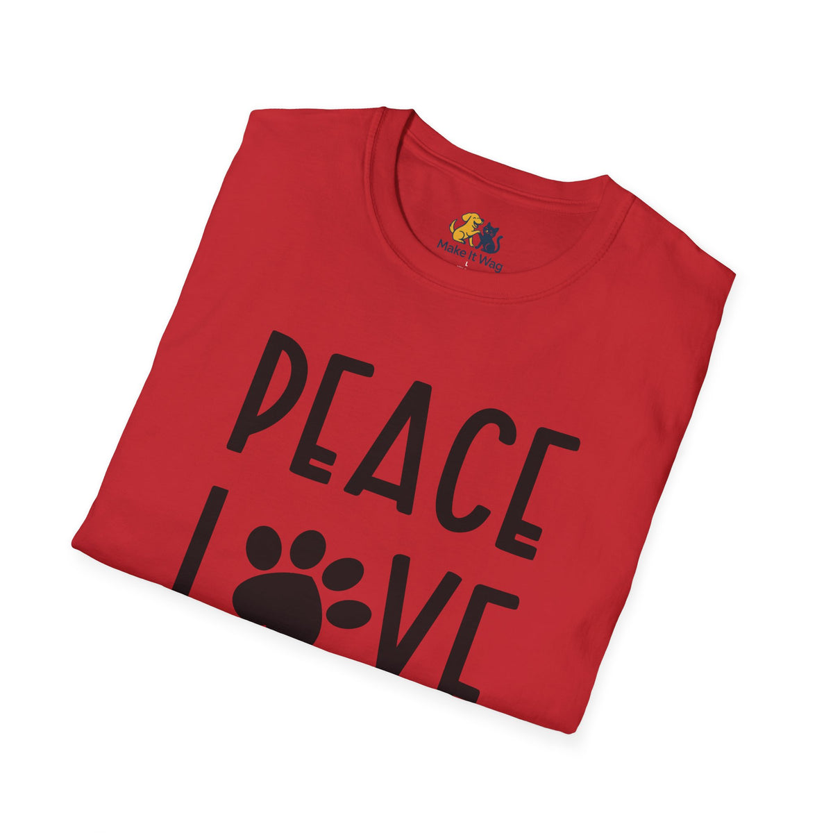 Peace Love Dogs Unisex Softstyle T-Shirt, Pet Lover Gift, Dog Parent Clothing, Casual Wear, Animal Lover Shirt, Funny Dog Apparel